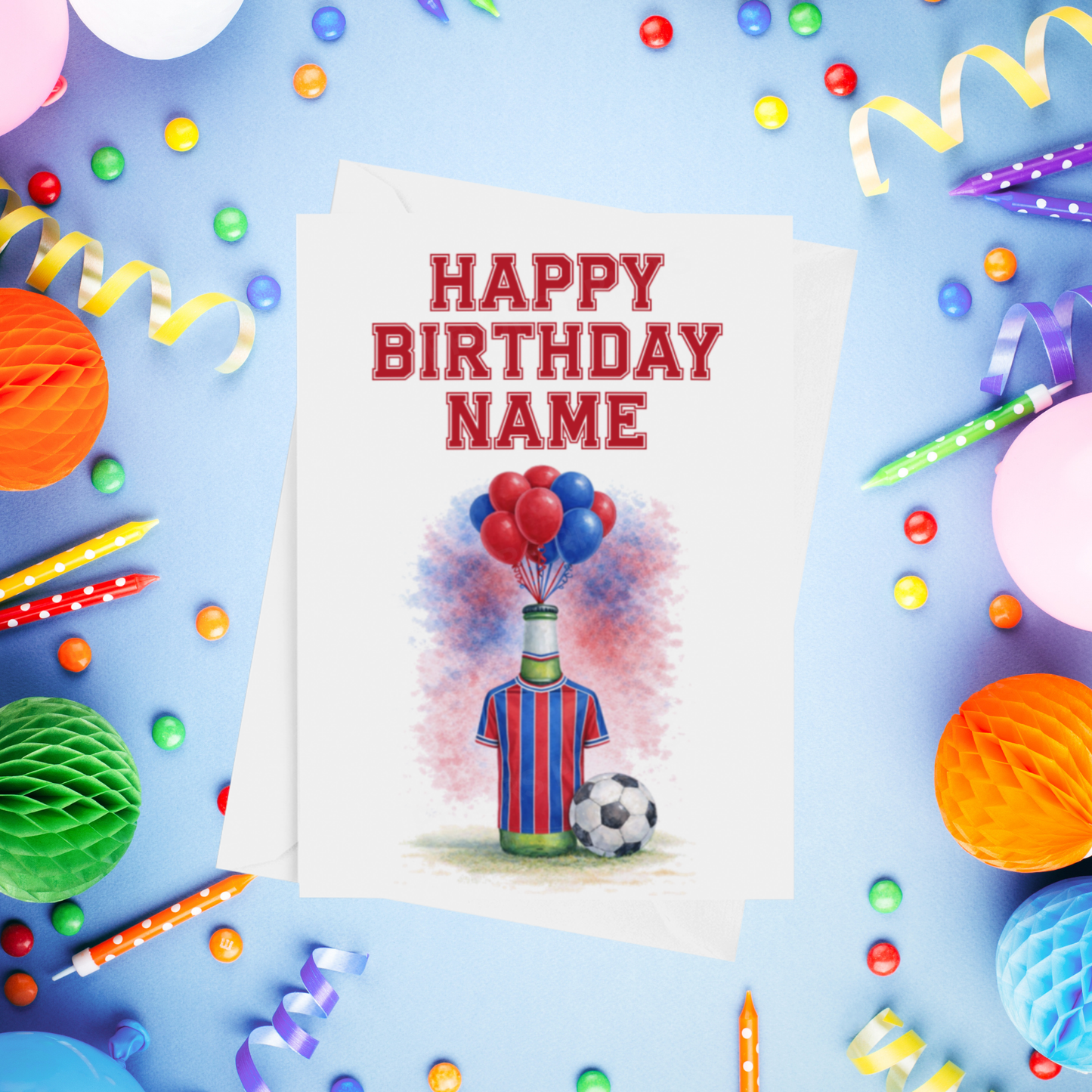 Football Team Beer Bottles Personalised Birthday Card (Premier League Teams)