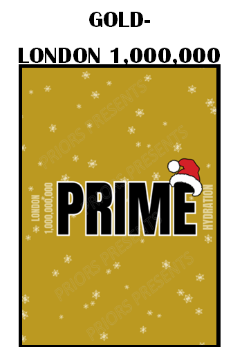 Prime Christmas Chocolate Bar Wrappers