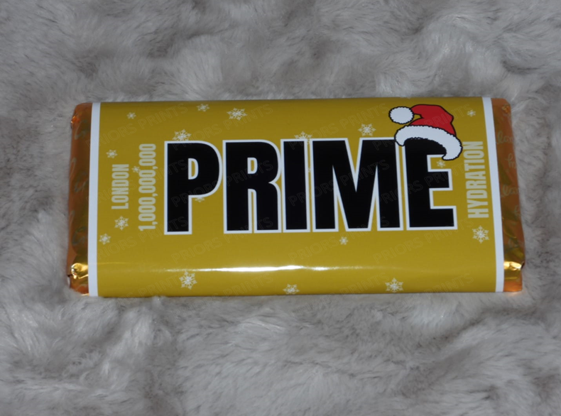 Prime Christmas Chocolate Bar Wrappers