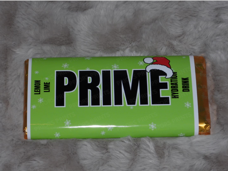 Prime Christmas Chocolate Bar Wrappers