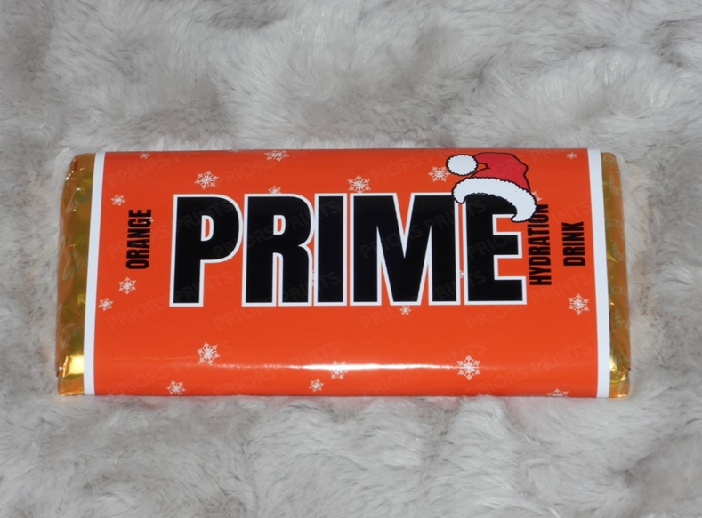 Prime Christmas Chocolate Bar Wrappers