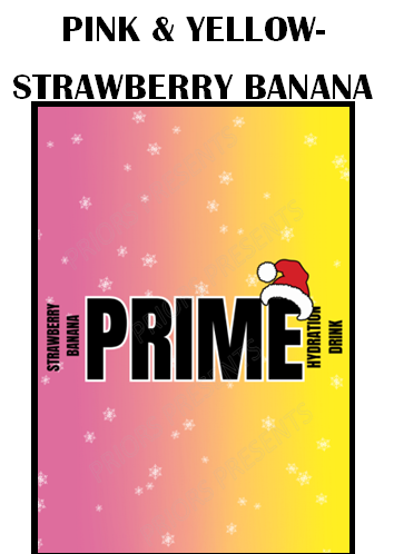 Prime Christmas Chocolate Bar Wrappers