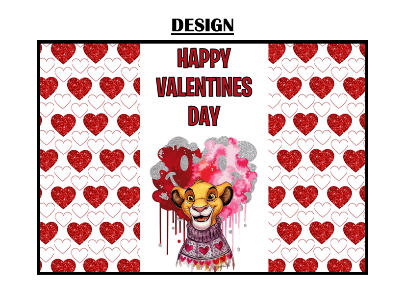 Simba Valentines Chocolate Bar Wrapper