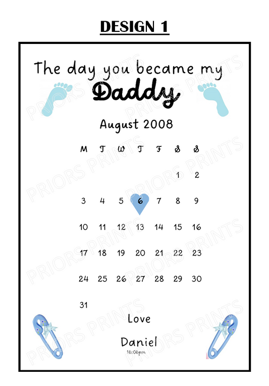 A4 Personalised Print- The Day You Became...