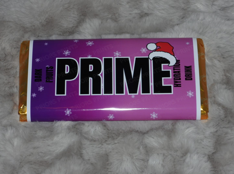 Prime Christmas Chocolate Bar Wrappers