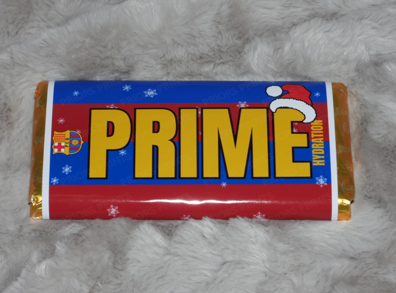 Prime Christmas Chocolate Bar Wrappers