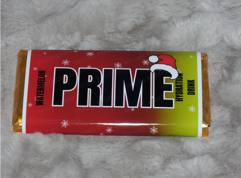 Prime Christmas Chocolate Bar Wrappers