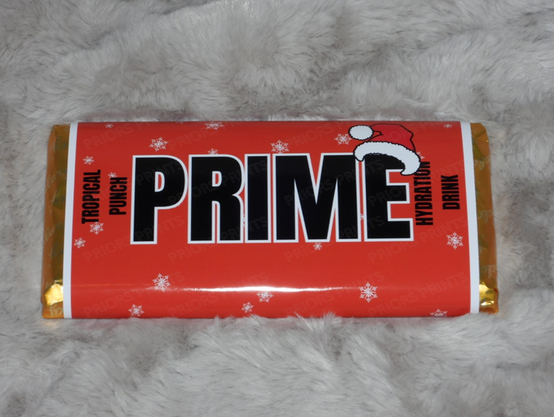 Prime Christmas Chocolate Bar Wrappers