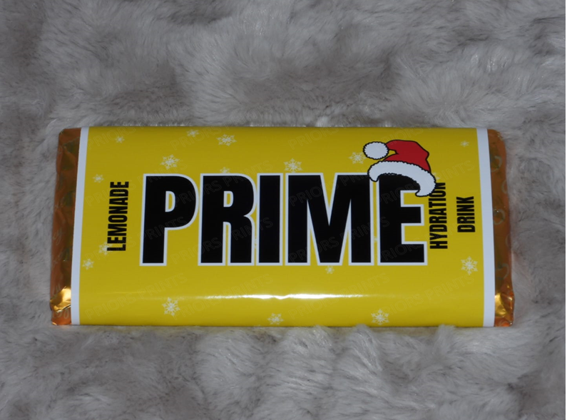 Prime Christmas Chocolate Bar Wrappers