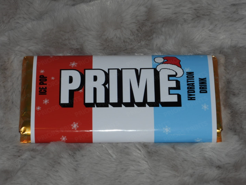 Prime Christmas Chocolate Bar Wrappers