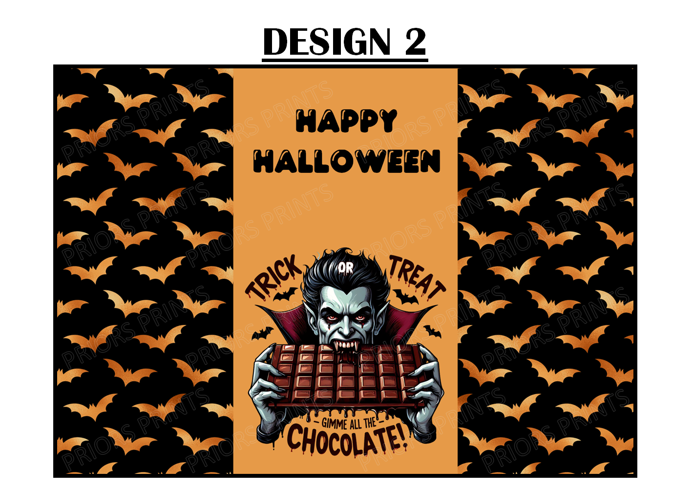 Trick or Treat Halloween Chocolate Bar Wrappers