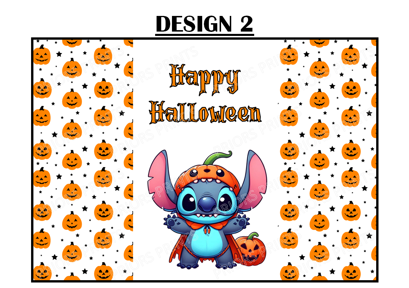 Stitch Halloween Chocolate Bar Wrappers