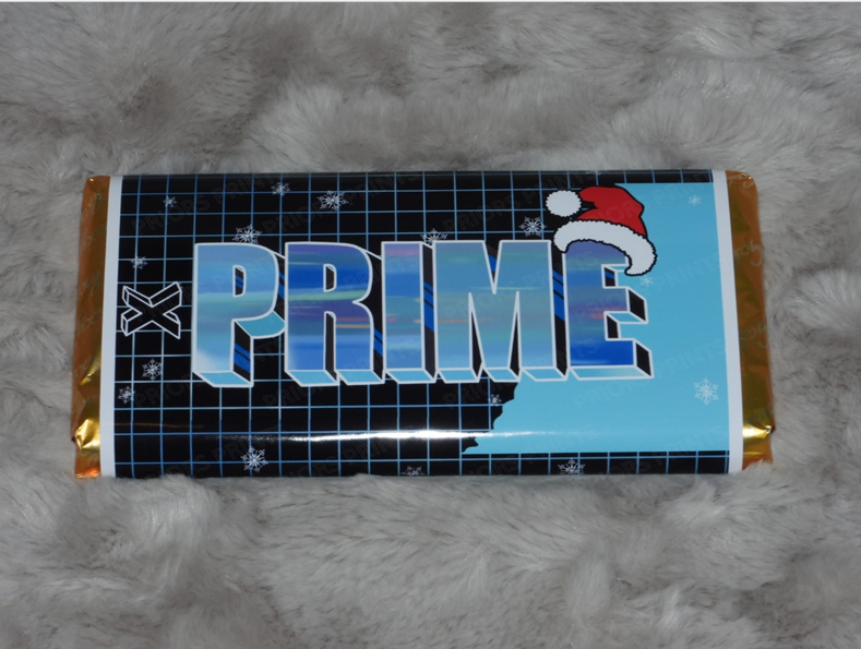 Prime Christmas Chocolate Bar Wrappers