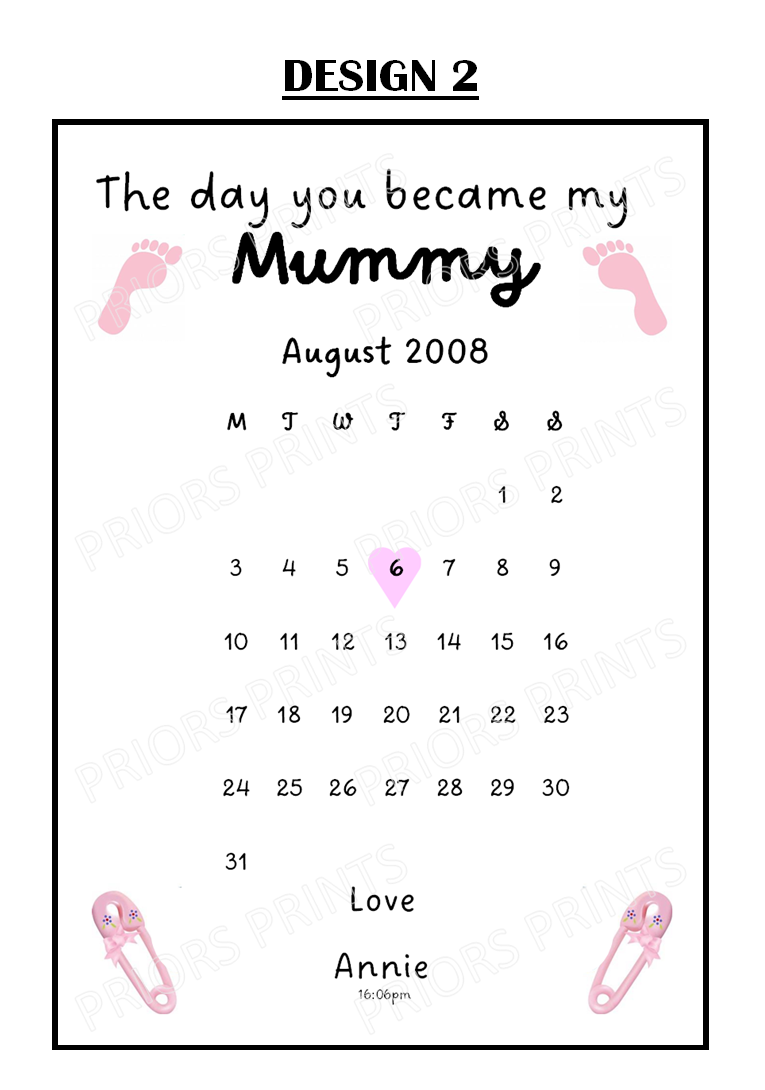 A4 Personalised Print- The Day You Became...