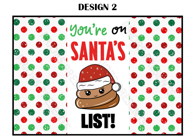 Offensive Christmas Chocolate Bar Wrappers- Mixed Designs