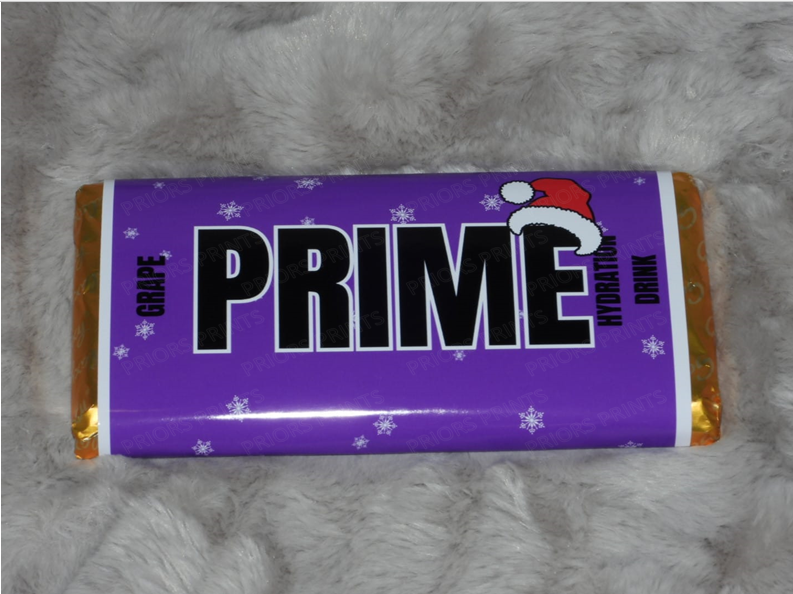 Prime Christmas Chocolate Bar Wrappers