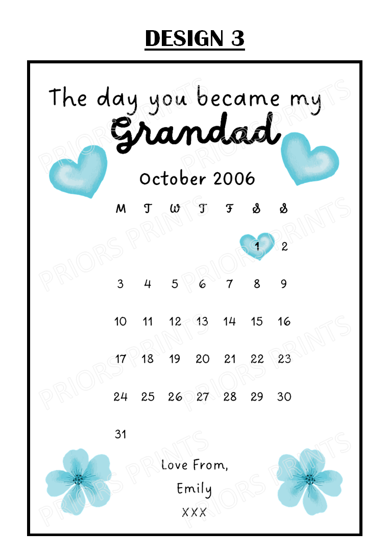 A4 Personalised Print- The Day You Became...