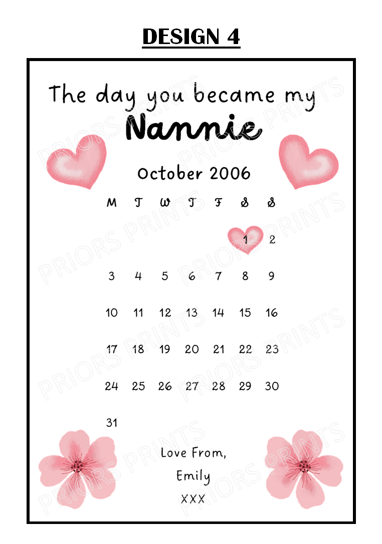 A4 Personalised Print- The Day You Became...