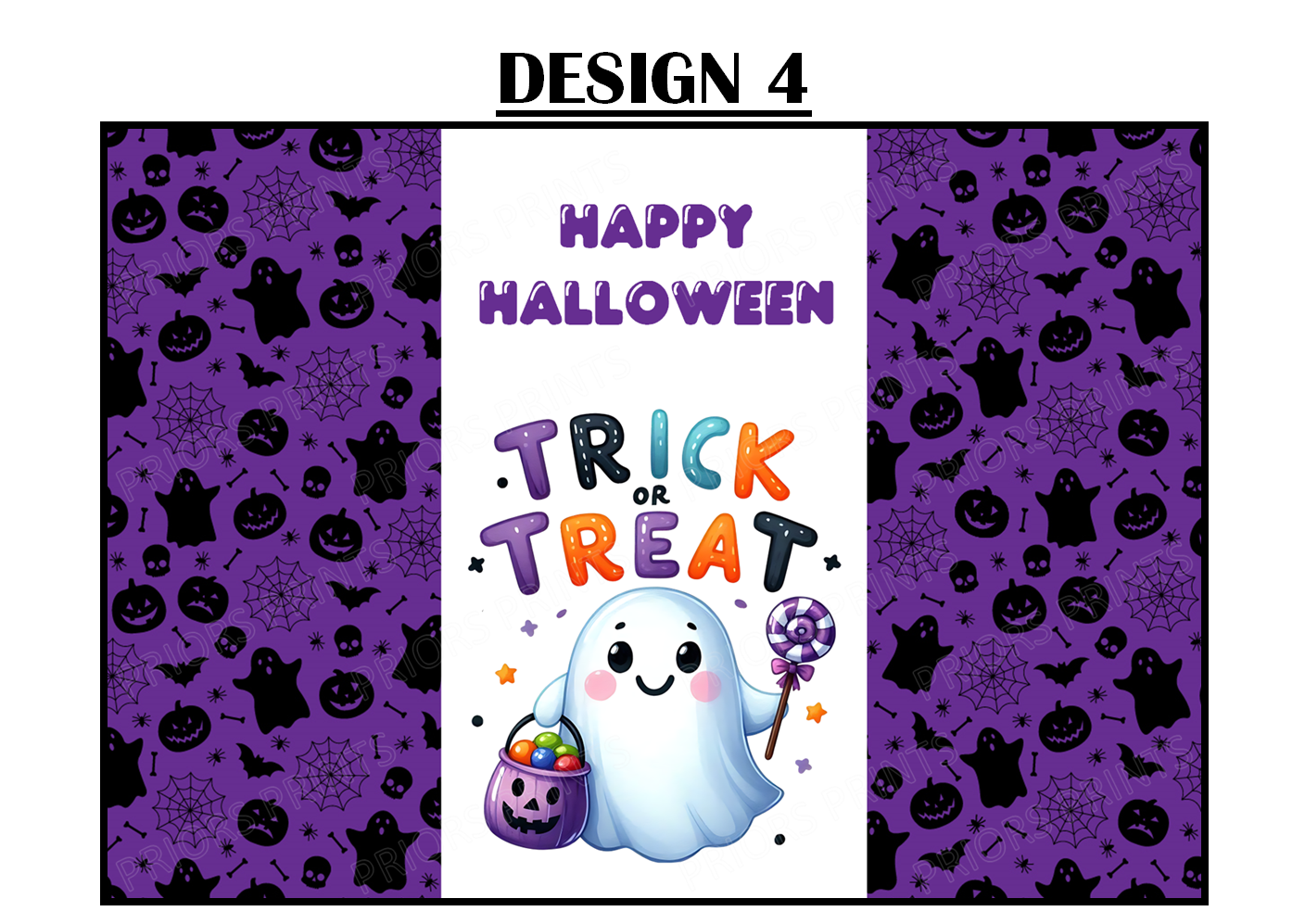 Trick or Treat Halloween Chocolate Bar Wrappers