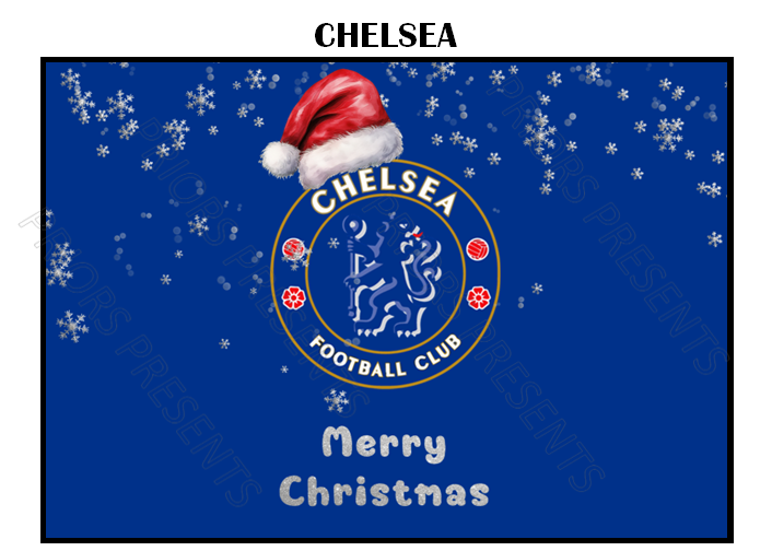 Christmas Football Teams Chocolate Bar Wrapper