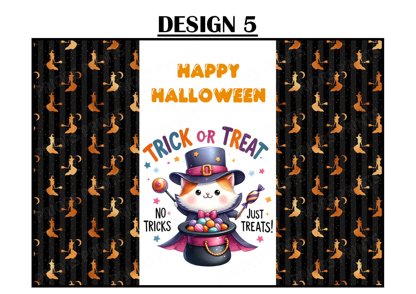 Trick or Treat Halloween Chocolate Bar Wrappers