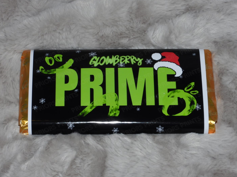 Prime Christmas Chocolate Bar Wrappers