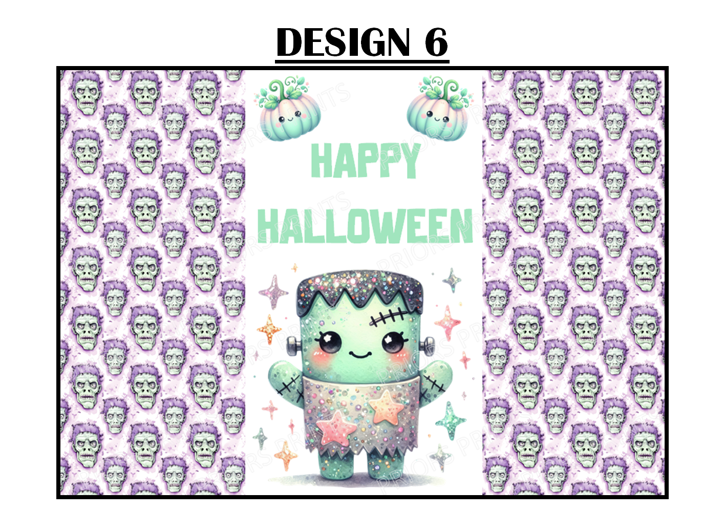 Pastel Halloween Chocolate Bar Wrappers