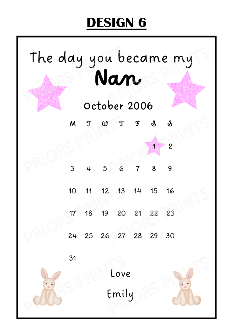 A4 Personalised Print- The Day You Became...