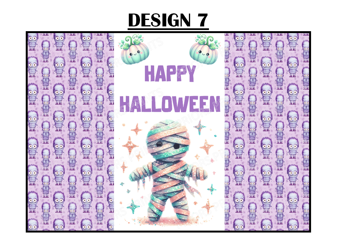 Pastel Halloween Chocolate Bar Wrappers