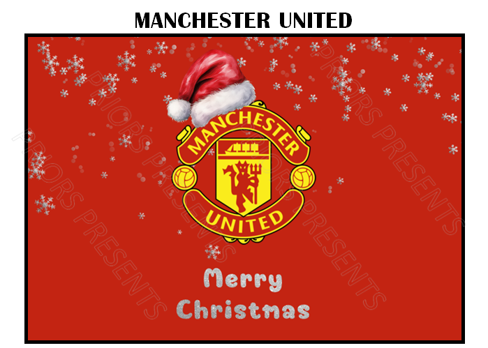 Christmas Football Teams Chocolate Bar Wrapper