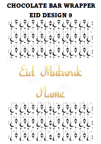 Eid Personalised Chocolate Bar Wrappers