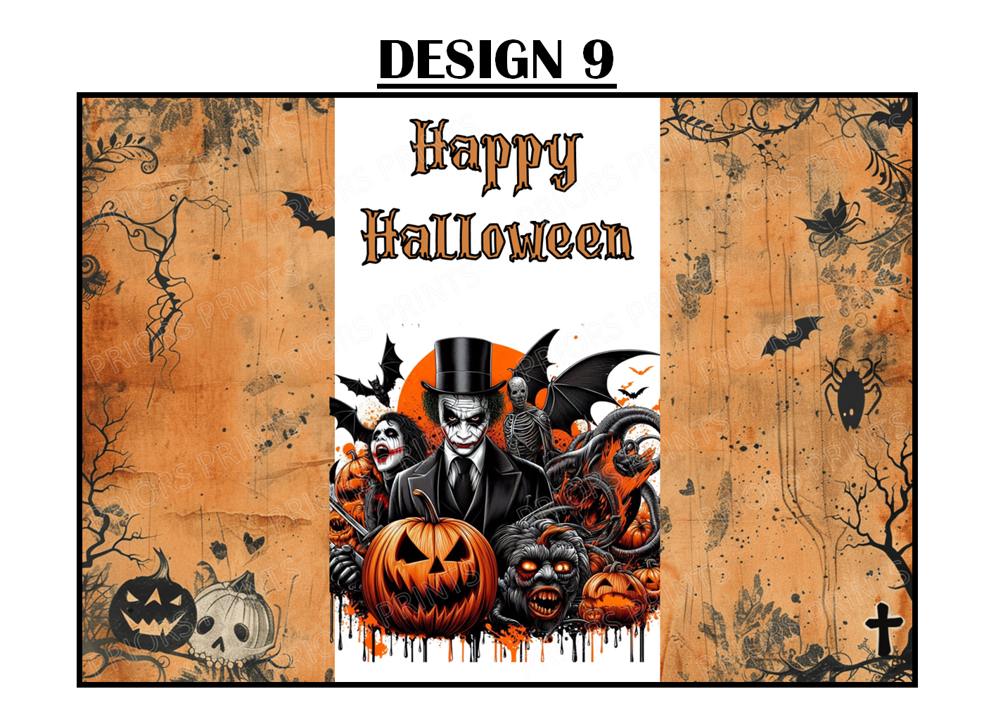 Horror Halloween Chocolate Bar Wrappers