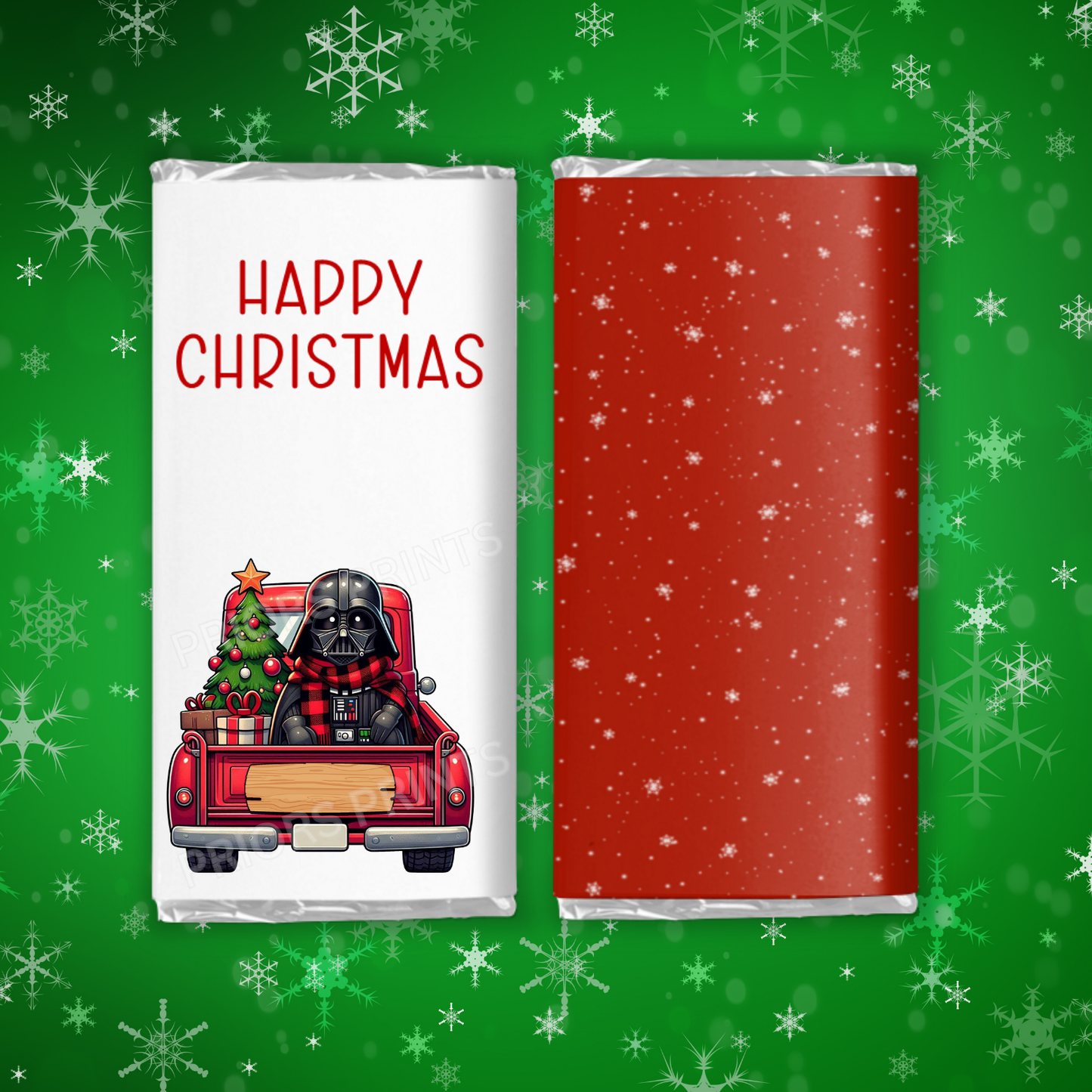 Characters in Truck Christmas Chocolate Bar Wrapper