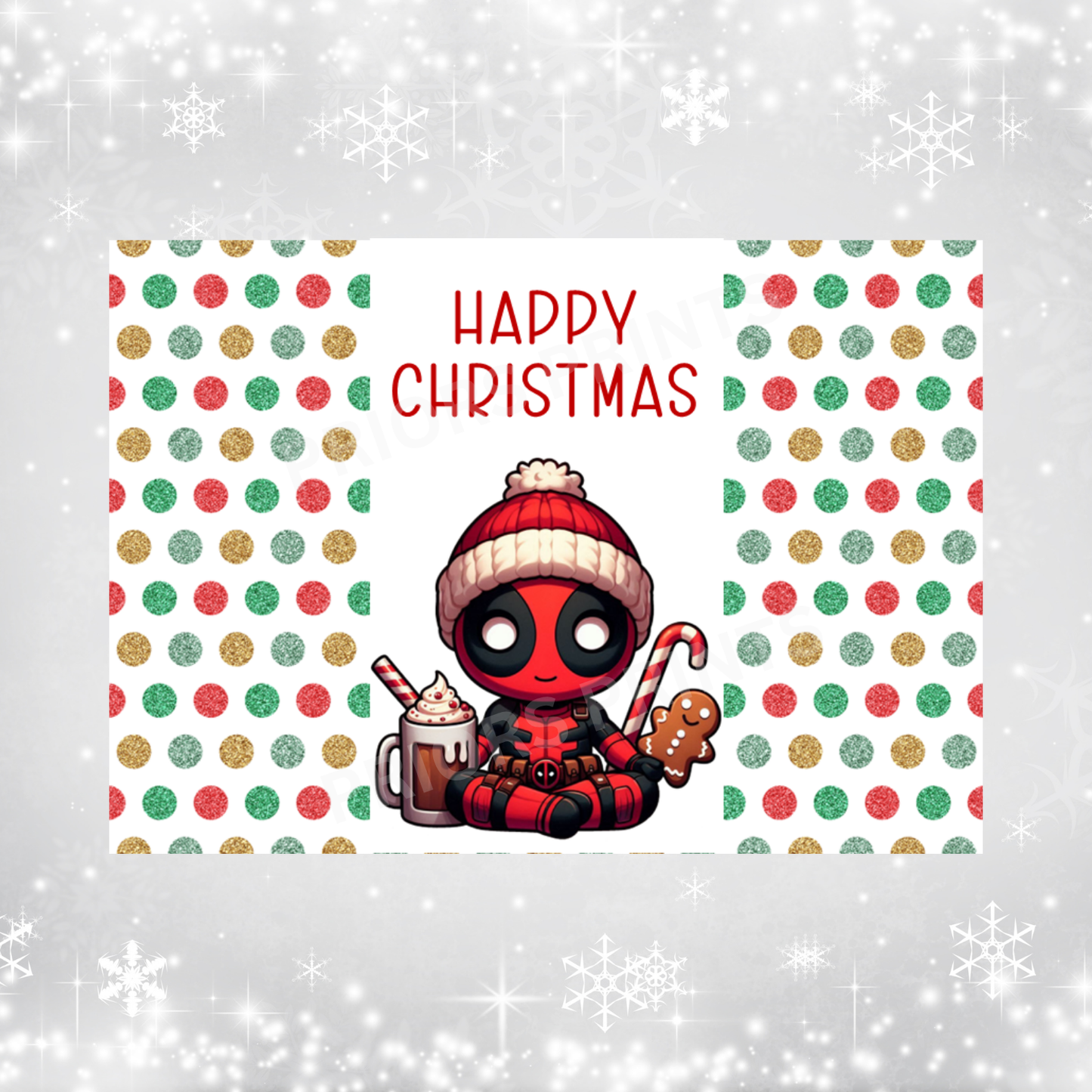 Cute Character Christmas Chocolate Bar Wrapper