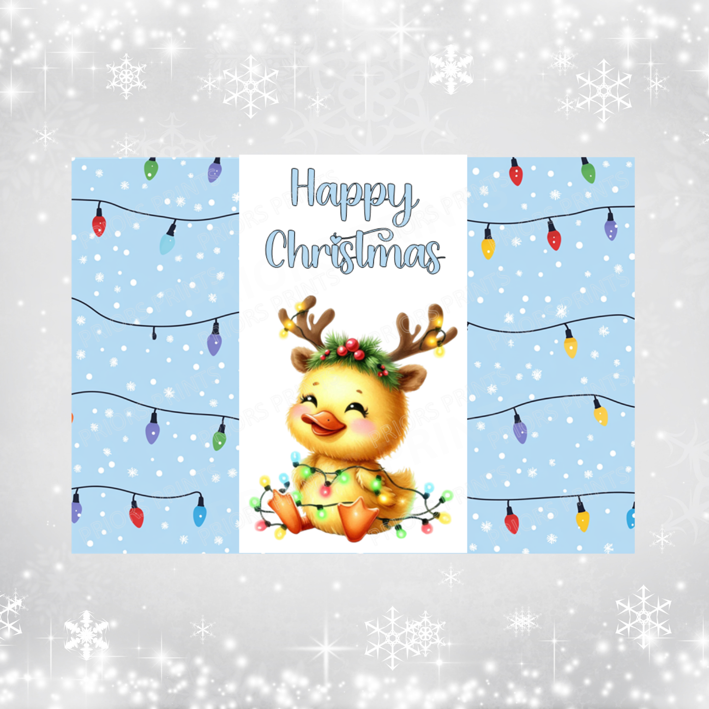 Cute Animals Christmas Chocolate Bar Wrapper