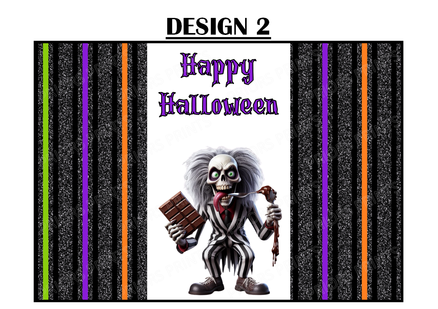 Horror Halloween Chocolate Bar Wrappers