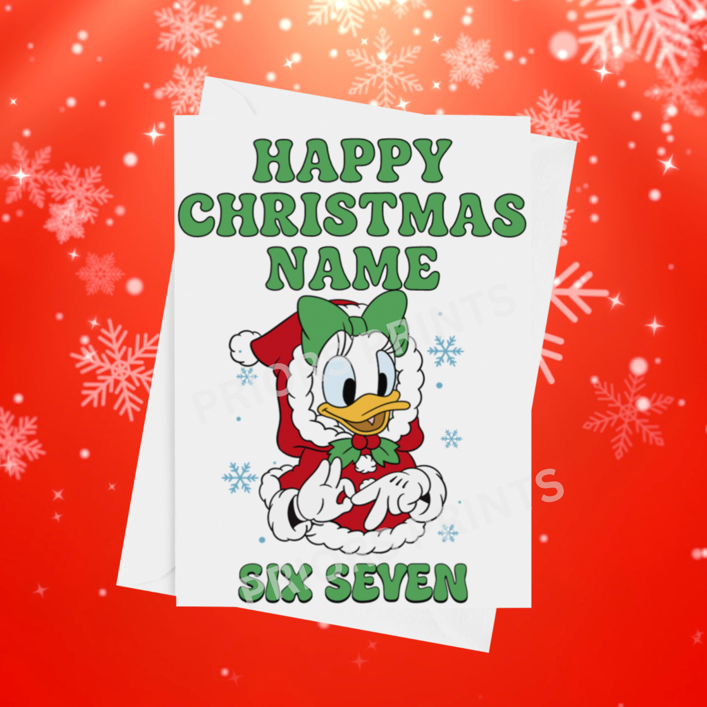 67 Character Personalised Christmas Card