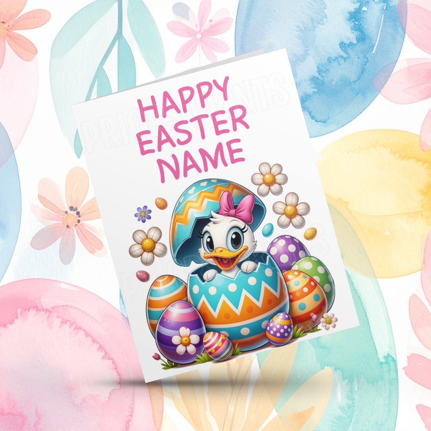Mixed Characters in Easter Egg Personalised Easter Card- Listing 3