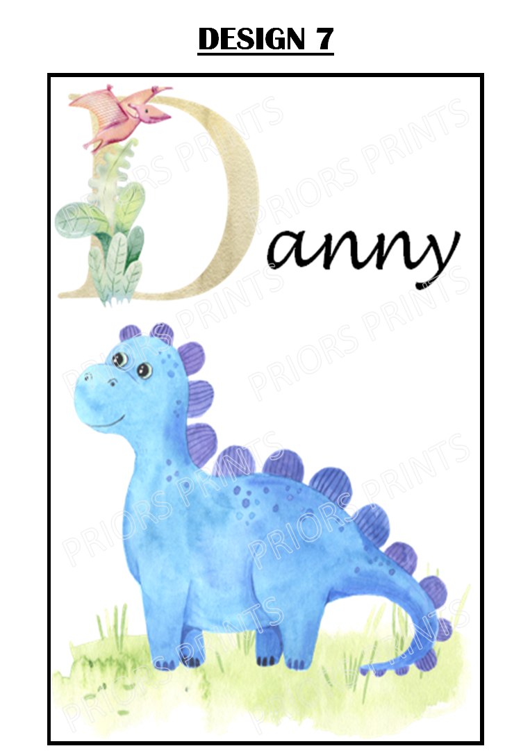 Dinosaur Personalised Name Print