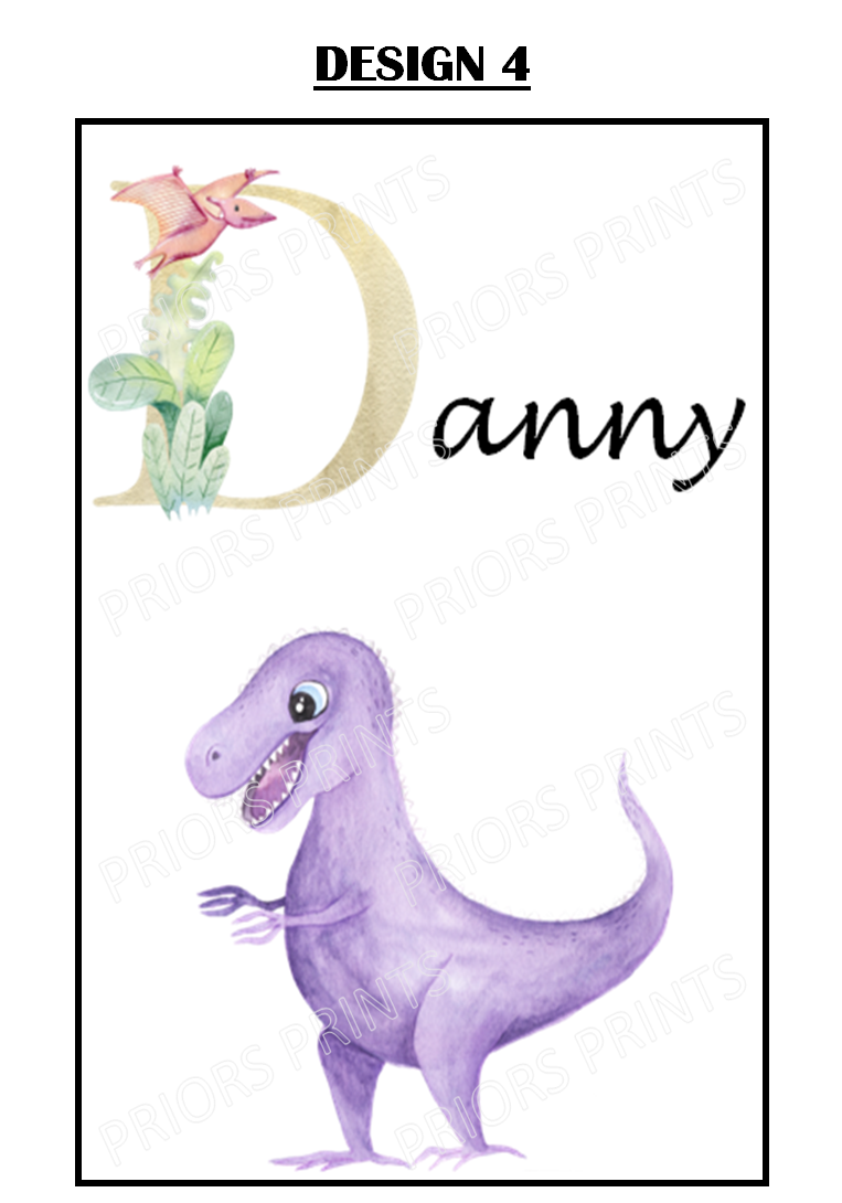 Dinosaur Personalised Name Print