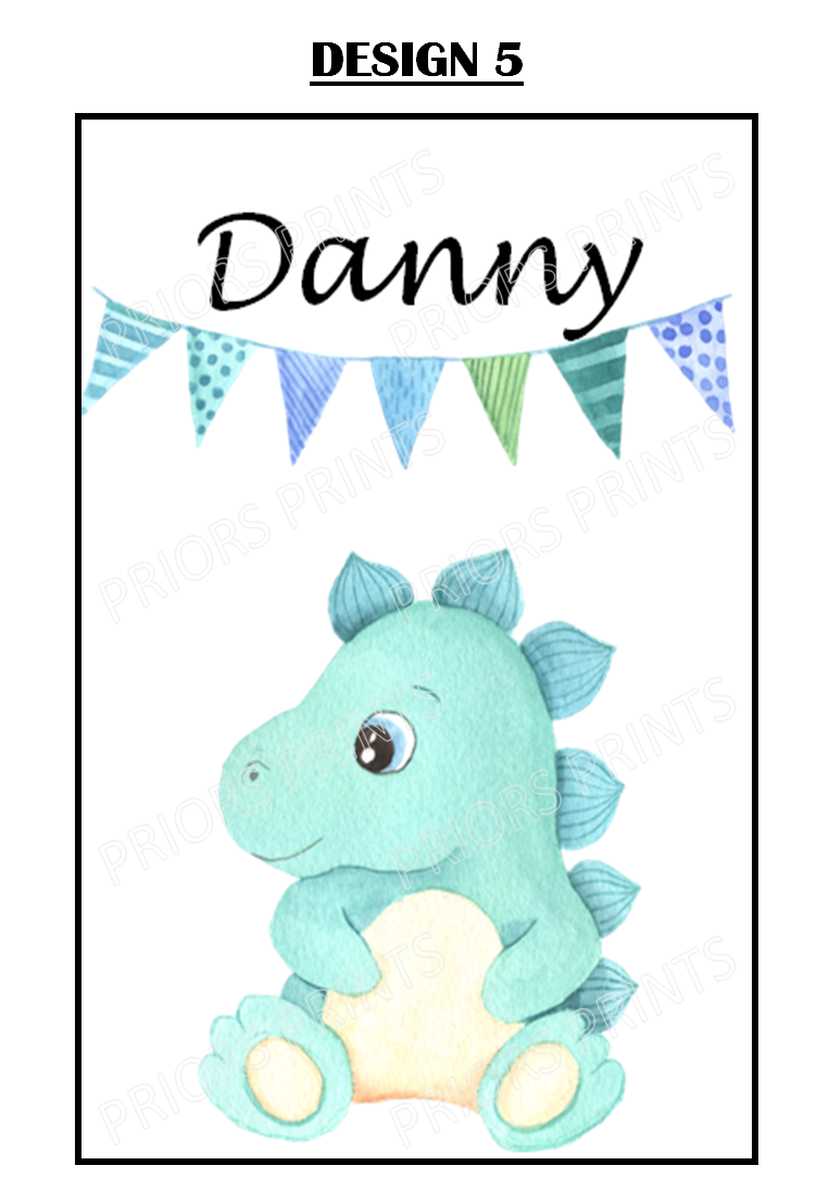 Dinosaur Personalised Name Print