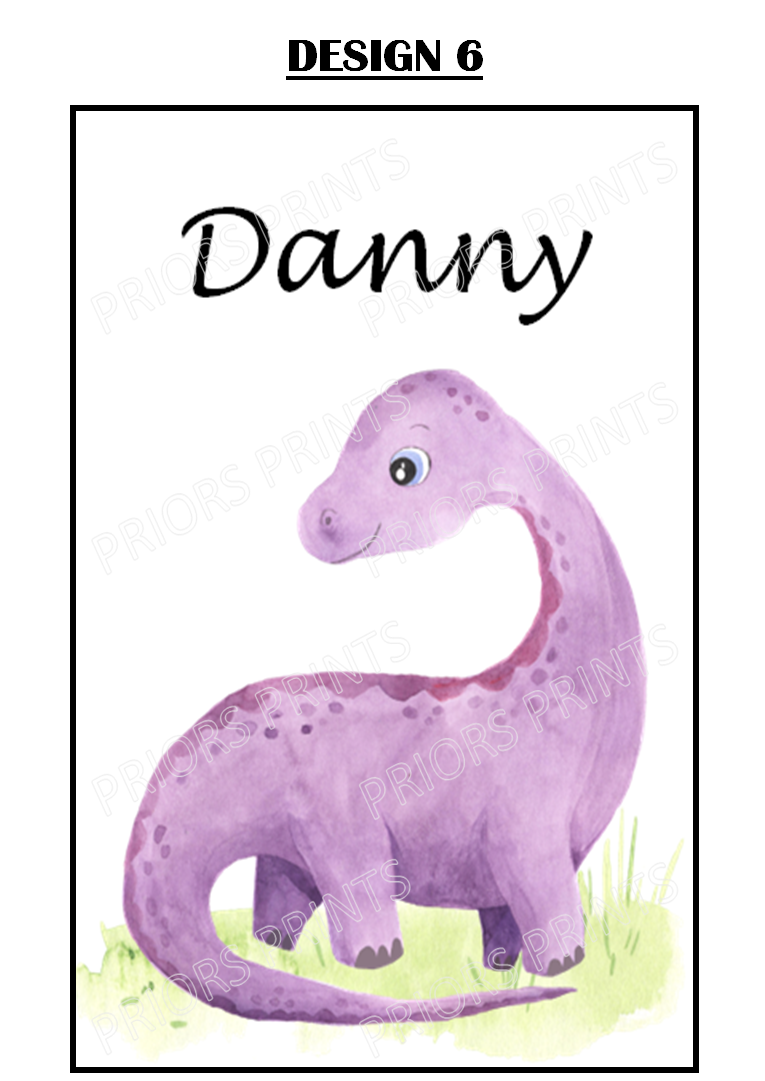 Dinosaur Personalised Name Print