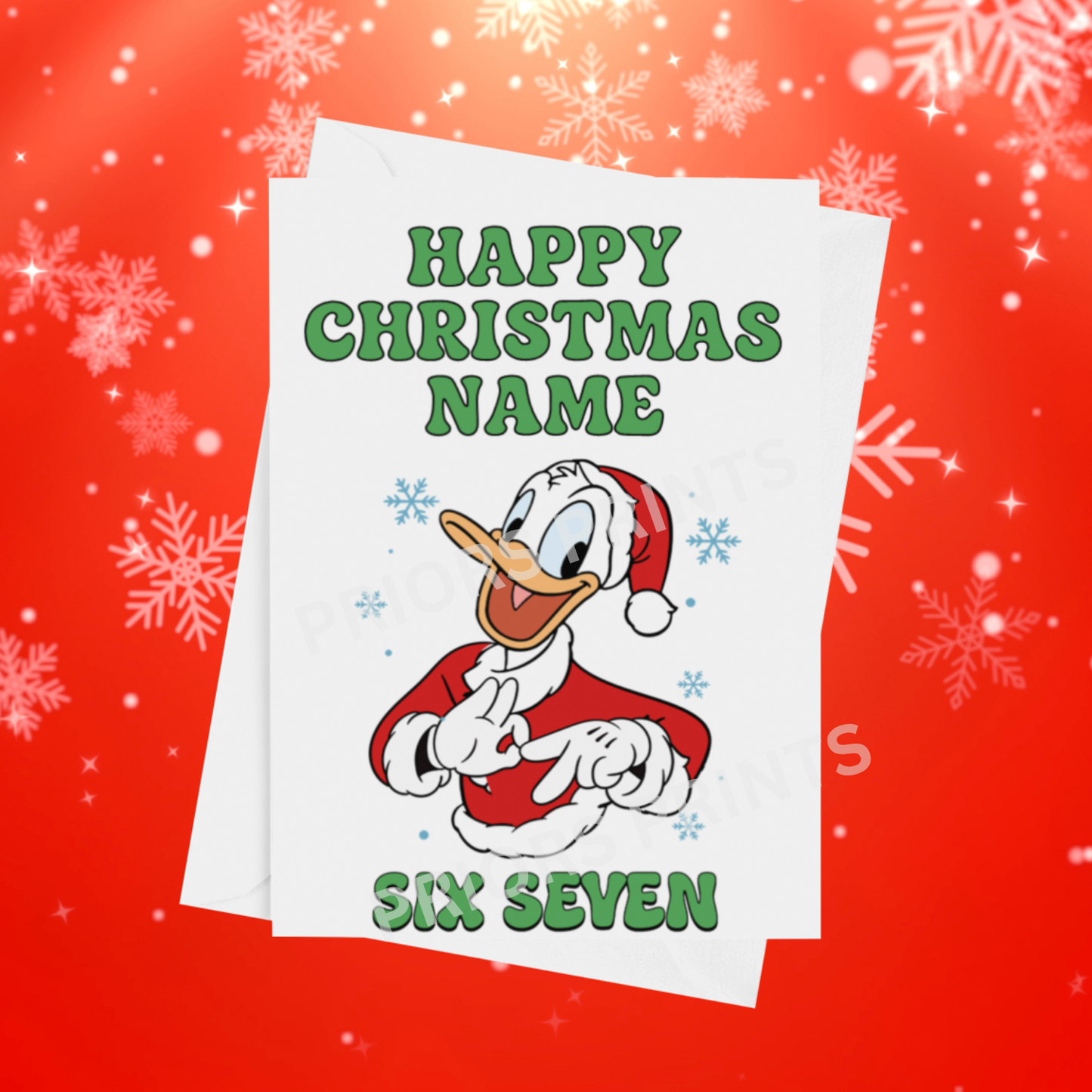 67 Character Personalised Christmas Card