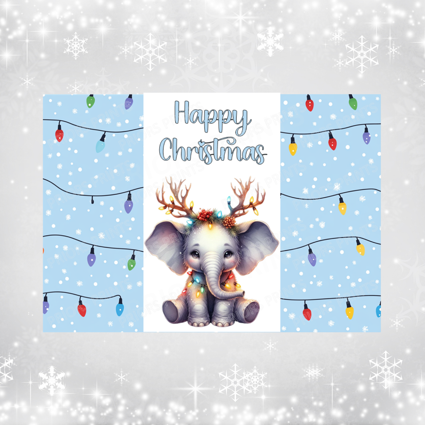 Cute Animals Christmas Chocolate Bar Wrapper