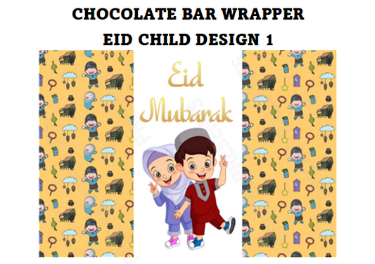 Eid Child Personalised Chocolate Bar Wrappers