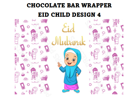 Eid Child Personalised Chocolate Bar Wrappers