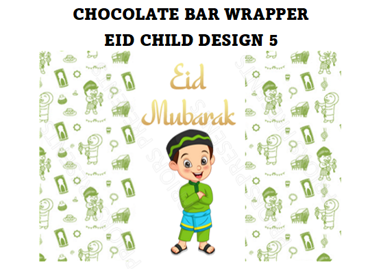 Eid Child Personalised Chocolate Bar Wrappers