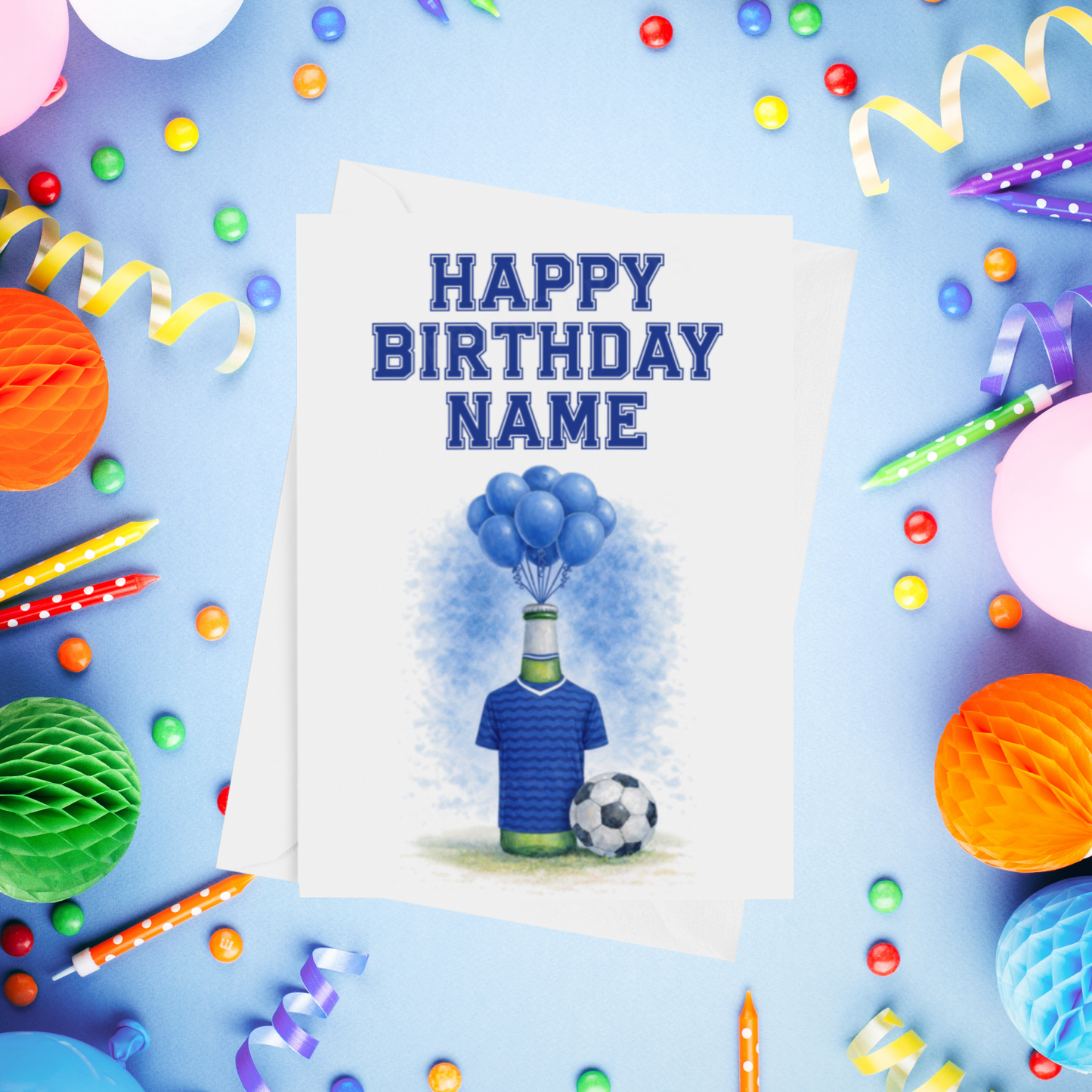 Football Team Beer Bottles Personalised Birthday Card (Premier League Teams)