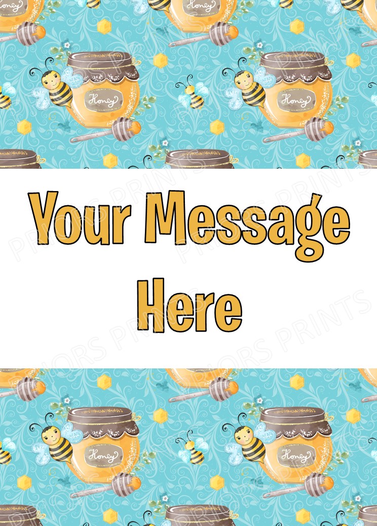 Bee Personalised Chocolate Bar Wrappers