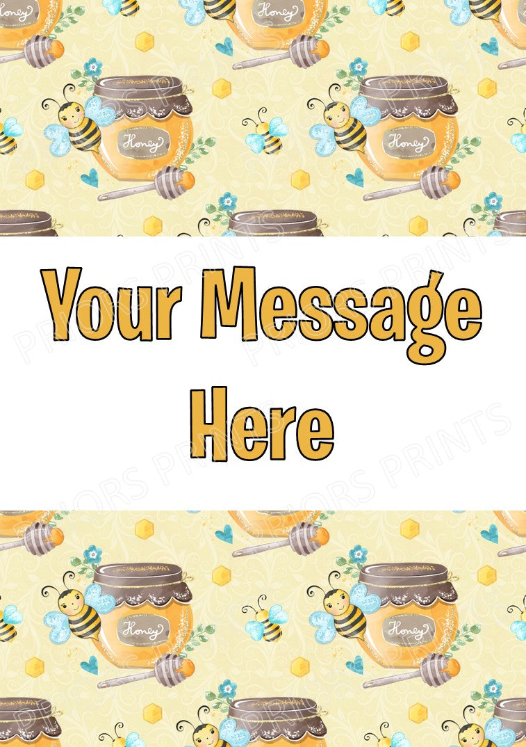 Bee Personalised Chocolate Bar Wrappers